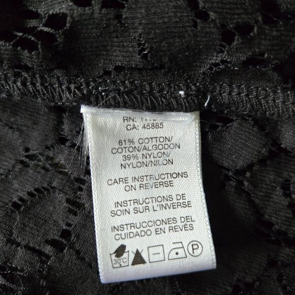 MICHAEL KORS Black Lace Button Down Shirt 2X - Picture 4 of 5